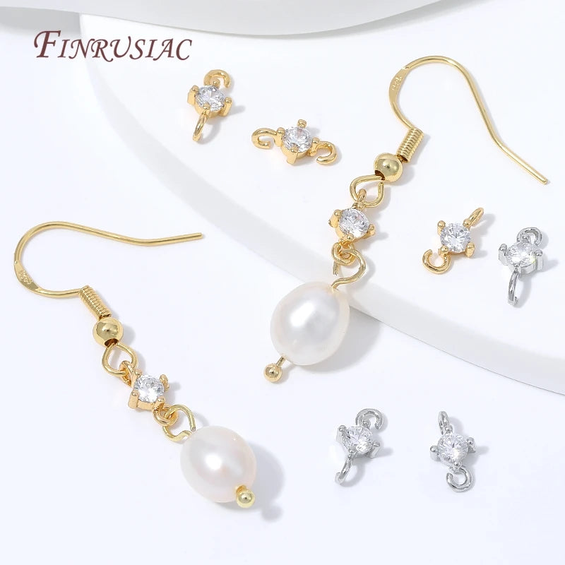 18K Gold Plated CZ Connector Clasp | DIY Jewelry Finding Jewelry Finding Clasp P3