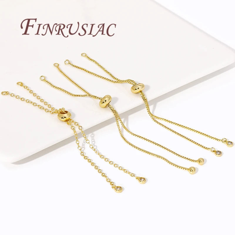 18K Gold Plated Box Chain Bracelet Connectors | DIY Jewelry Jewelry Findings P3