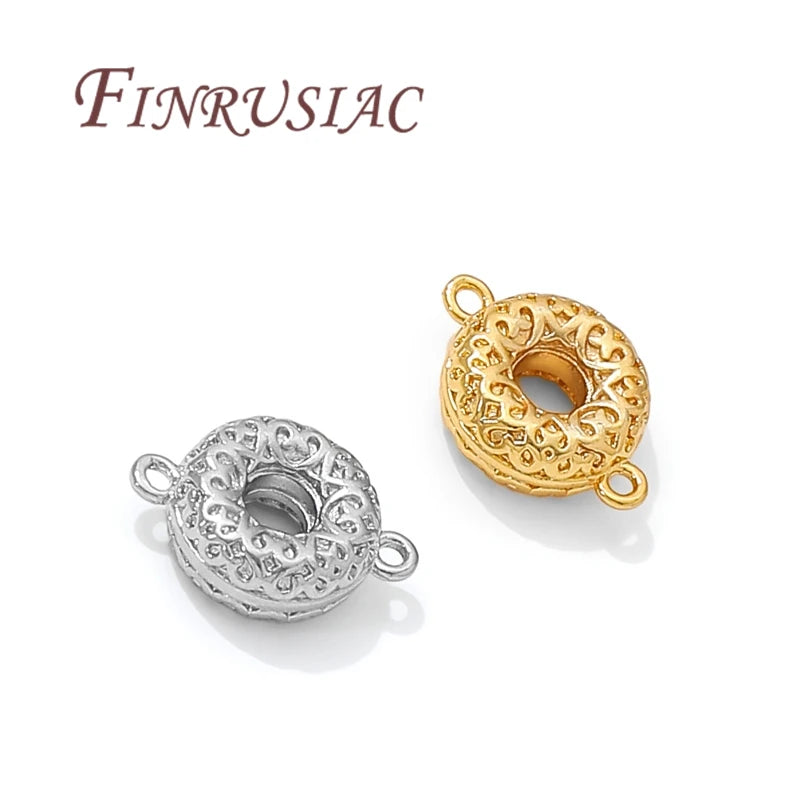 18K Gold Plated Round Connectors – DIY Jewelry Findings Jewelry Connectors P3