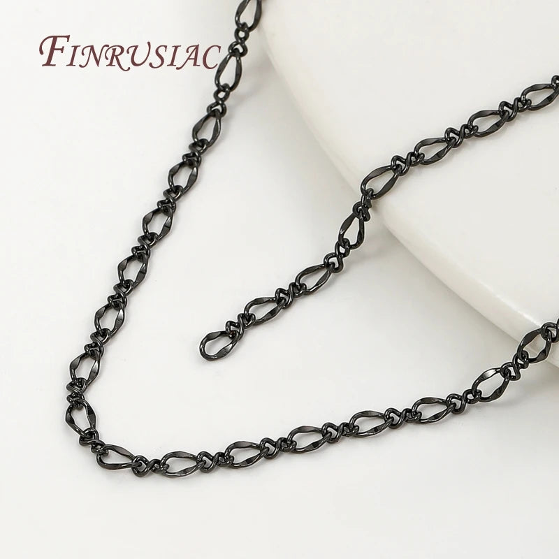 Black Brass Decorative Chain for DIY Jewelry Making – 2.8mm Jewelry Making Chain P3