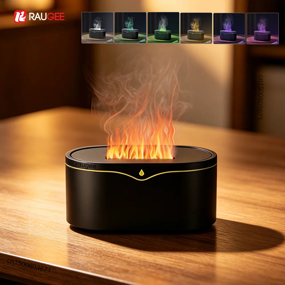 Mini Flame Aroma Diffuser & Humidifier with 7-Colour Night Light Aroma Diffuser Humidifier P3