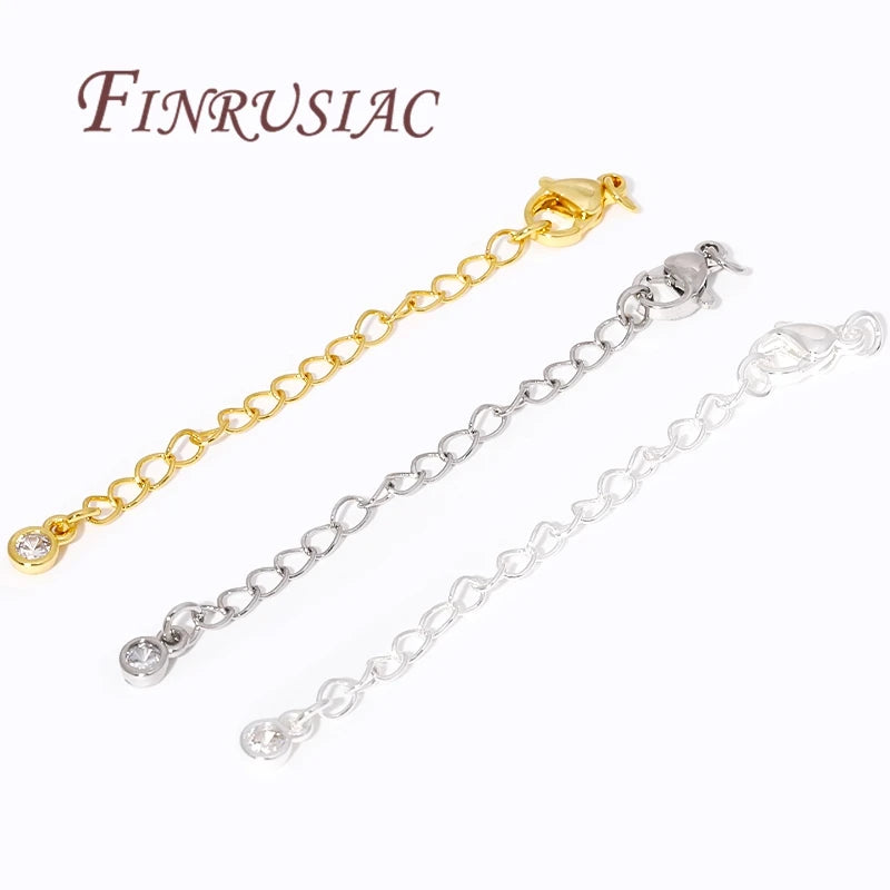 18K Gold Plated 5cm Extension Chain Lobster Clasp – DIY Jewelry Jewelry Extension Chain P3