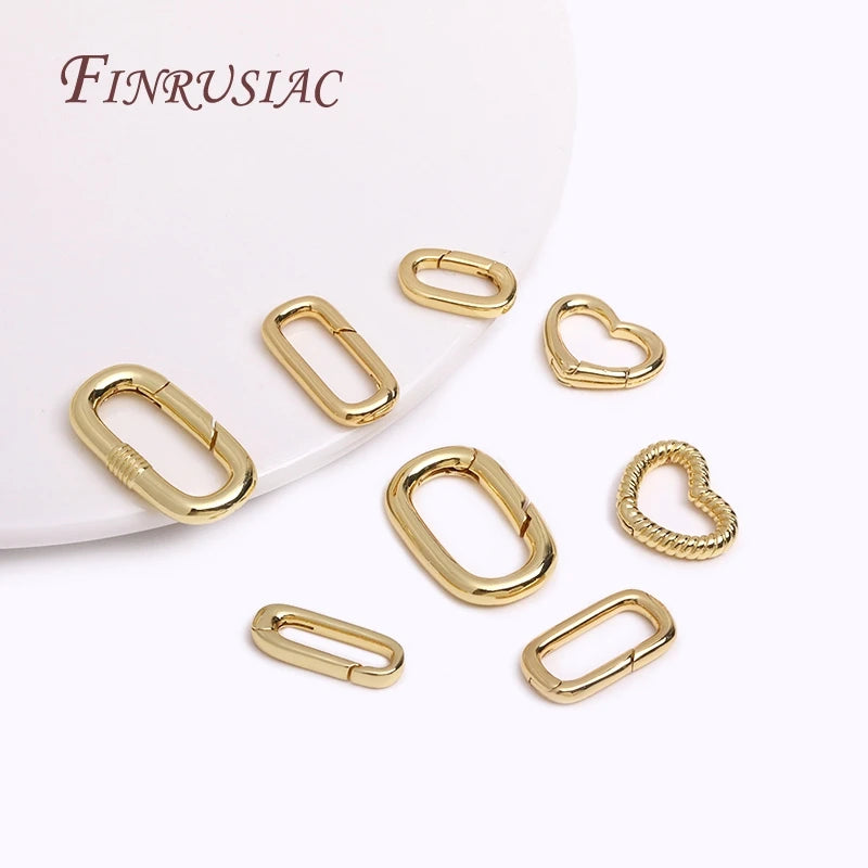 18K Gold Plated Carabiner Spring Clasps – DIY Jewelry Findings Jewelry Clasp Findings P3