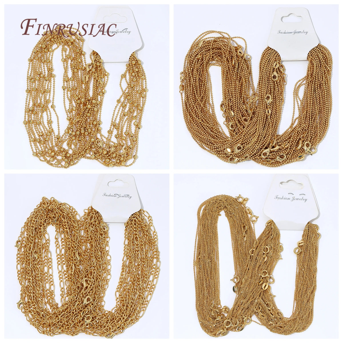 18K Gold Plated Necklace Chain with Lobster Clasp | DIY Jewelry Gold Plated Chain P3