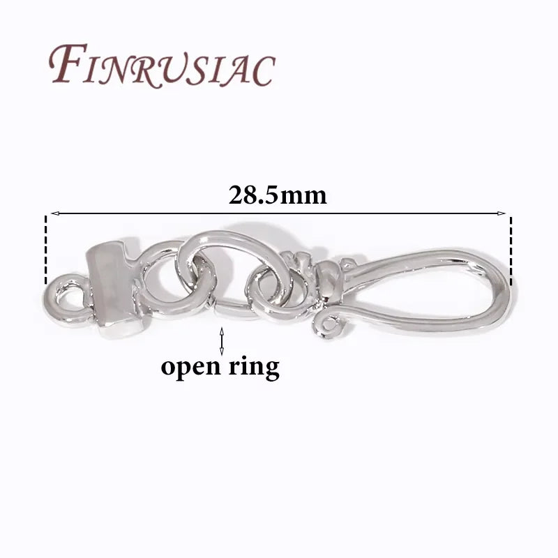 18K Gold Plated Brass Connector Clasp – DIY Jewelry Making 28.5mm Jewelry Connector Clasp P3 Rhodium Plated 4 Pieces