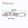 18K Gold Plated Brass Connector Clasp – DIY Jewelry Making 28.5mm Jewelry Connector Clasp P3 Rhodium Plated 4 Pieces