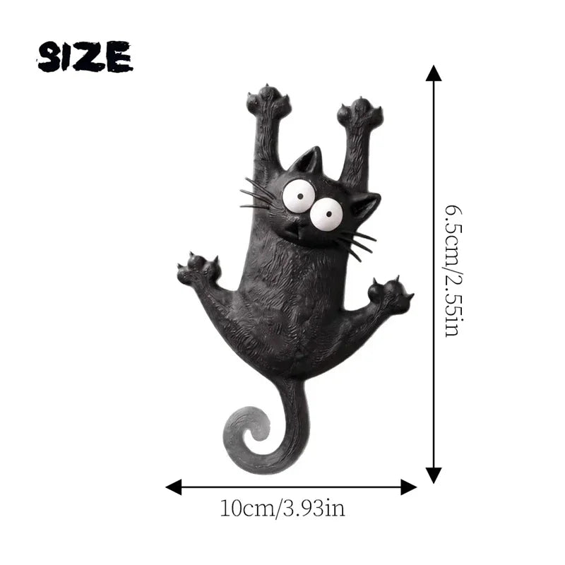 Cute Black Cat Fridge Magnet | Cartoon Home Decor Sticker Decorative Fridge Magnet P3