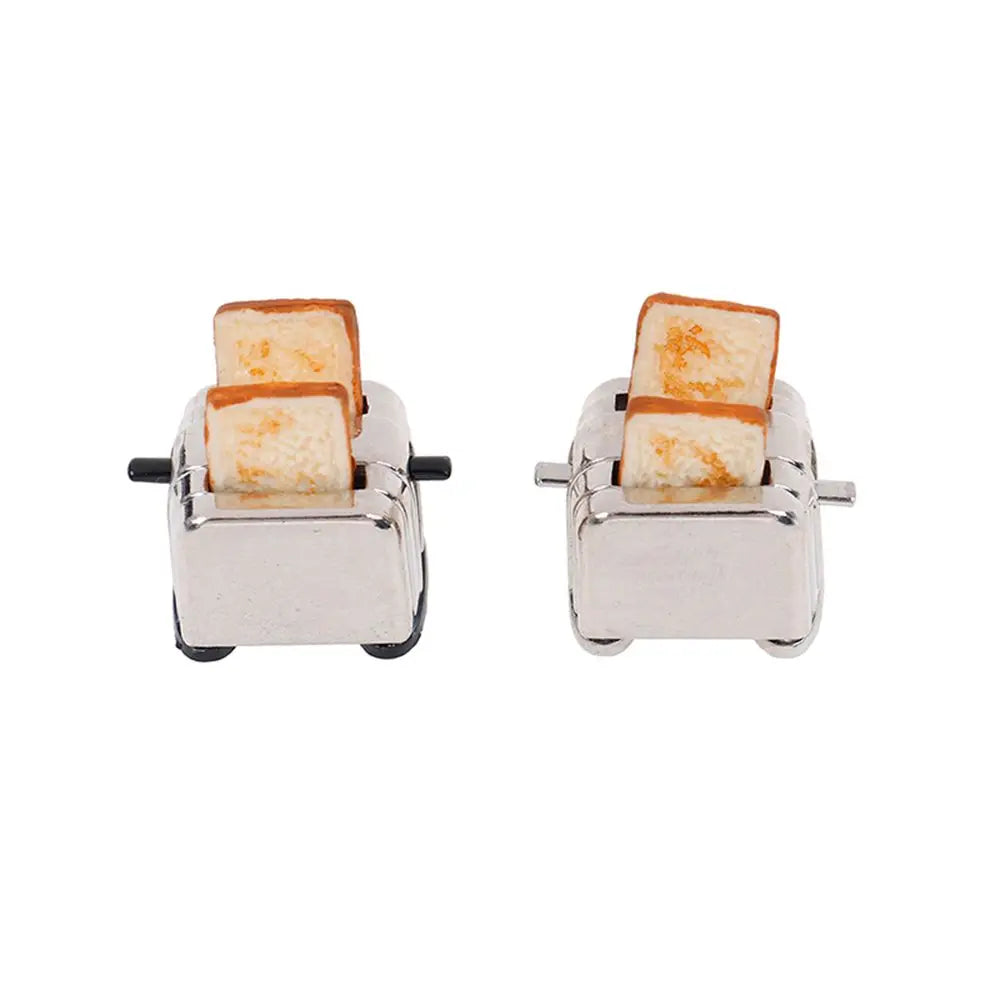 Miniature Dollhouse Toaster Set | 1:12 Kitchen Toy with Bread Dollhouse Miniature P3