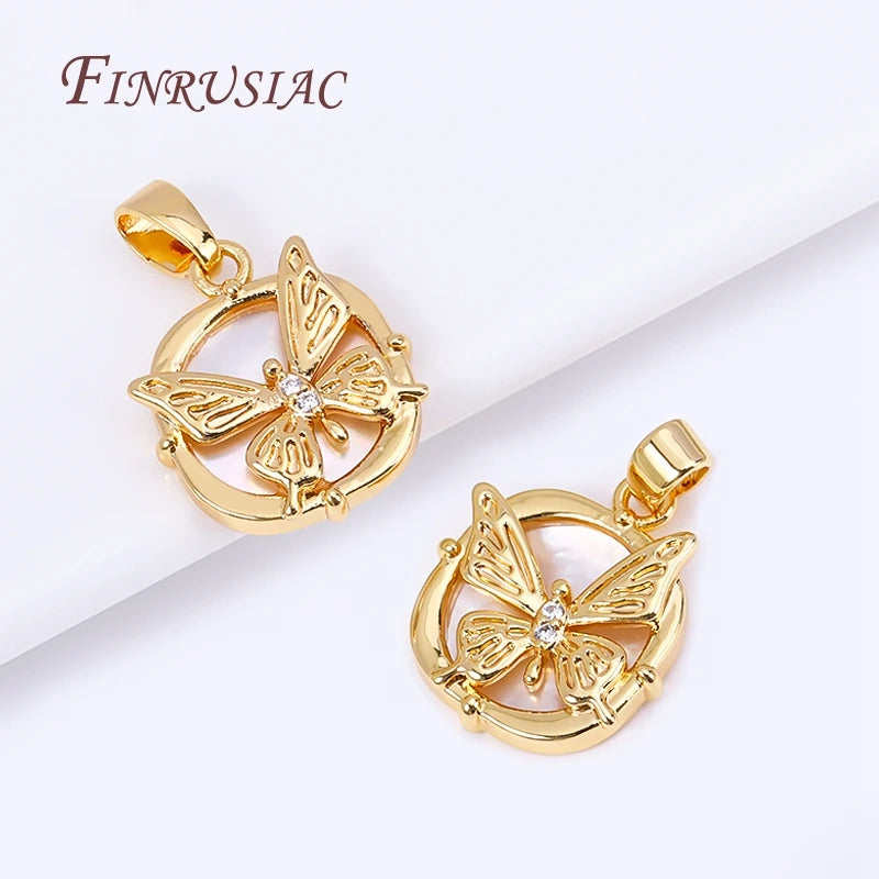 18K Gold Plated Butterfly Pendant Charm | DIY Jewelry Making Jewelry Pendant Charm P3