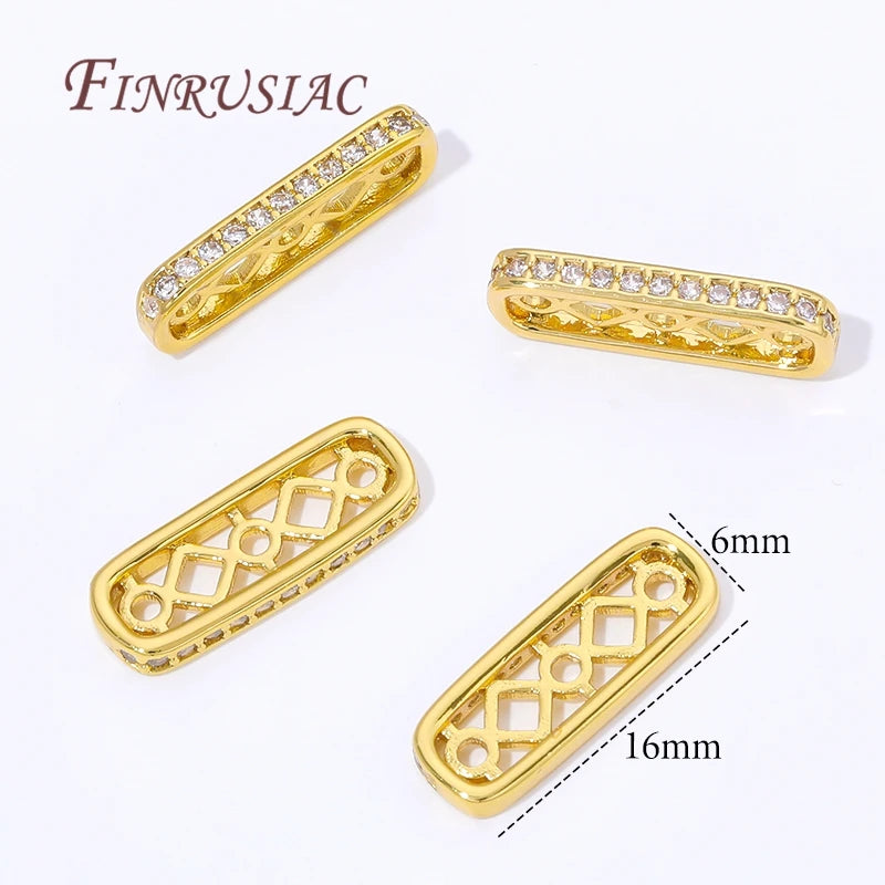18K Gold Plated Bead Spacers | Metal Separator Bar for Jewelry Bead Spacers P3 18K Gold Plated 5 pieces
