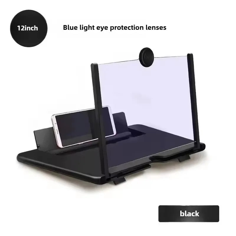 Phone Screen Magnifier 10/12" Ultra-HD Full-Screen Amplifier Phone Screen Magnifier P3 Black 12 iInches