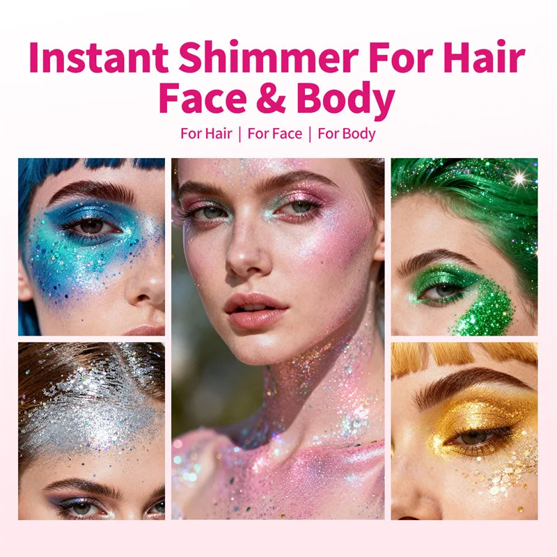 Sequin Body & Hair Glitter Gel Stick – 8 Colors Festival Makeup Body Glitter Stick P3