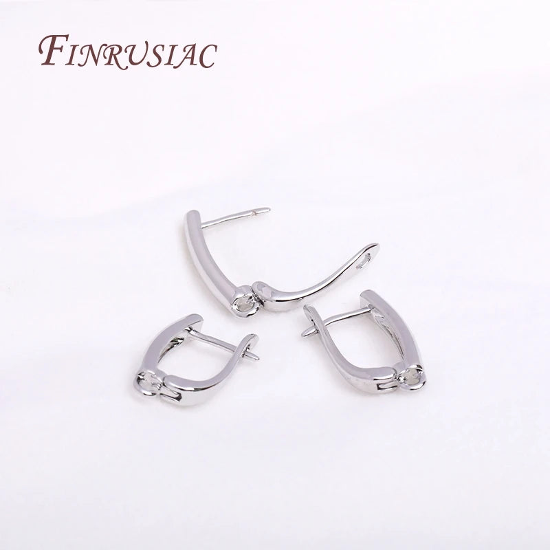 18K Gold Plated Earring Hooks & Clasps – DIY Jewelry Findings Earring Findings P3 rhodium plated 3 pairs