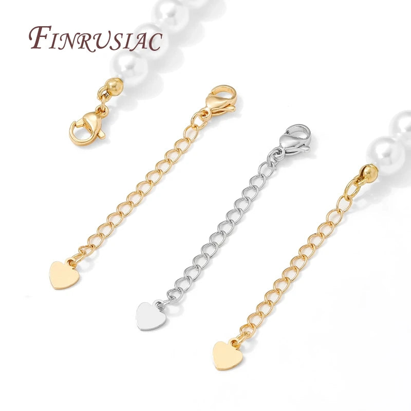 18K Gold Plated Brass Extension Chain with Clasp | DIY Jewelry Jewelry Finding P3