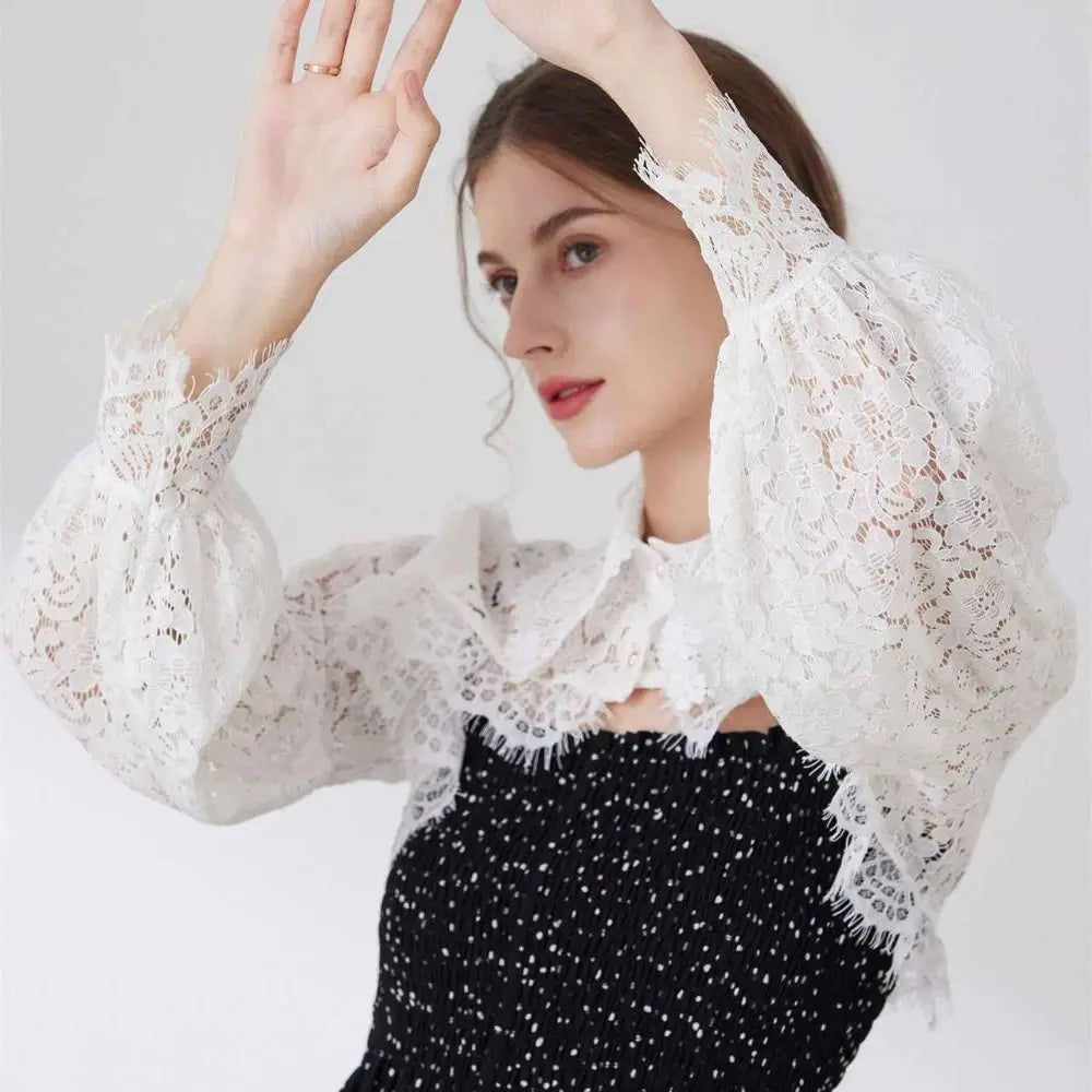 Women's Lace Chiffon Floral Shawl Cardigan | Sun Cover Chiffon Shawl Cardigan P3