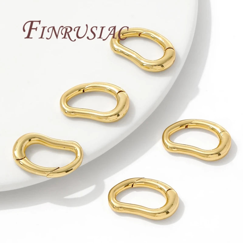 18K Gold Plated Spring Ring Clasps – Necklace & Bracelet Jewelry Clasps P3