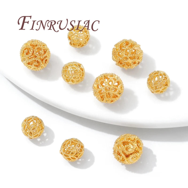 18K Gold Plated Spacer Beads 8mm 10mm – DIY Jewelry Findings Jewelry Spacer Beads P3