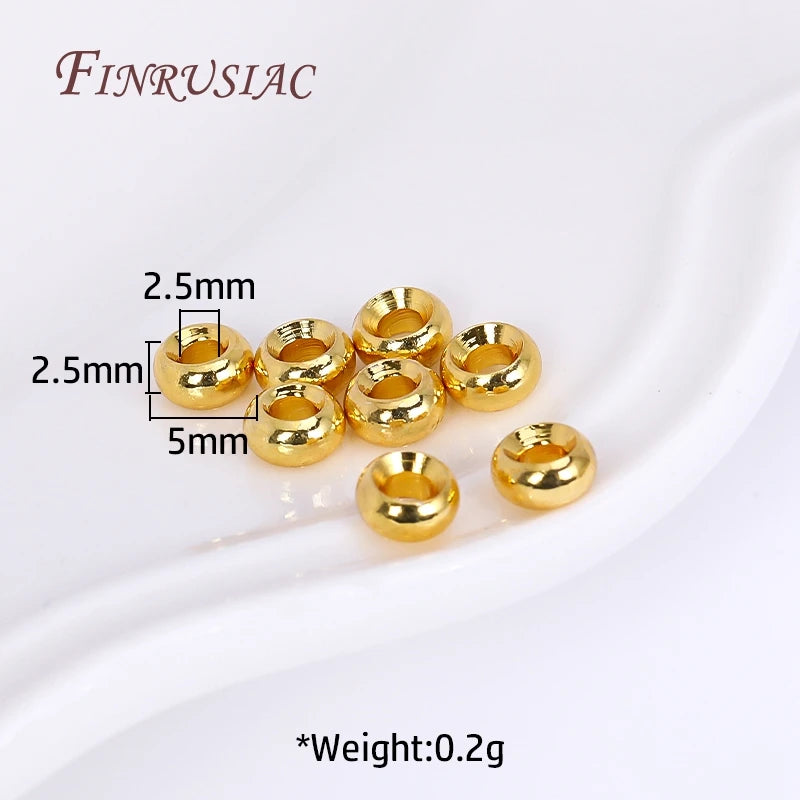 18K Gold Plated Brass Roundel Spacer Beads | DIY Jewelry Jewelry Spacer Beads P3 18K Gold Plated-5MM 40 pcs