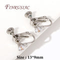 14K/18K Gold Plated Brass Screw Clip Earring Converters DIY Earring Findings P3 Rhodium Plated 12 pcs