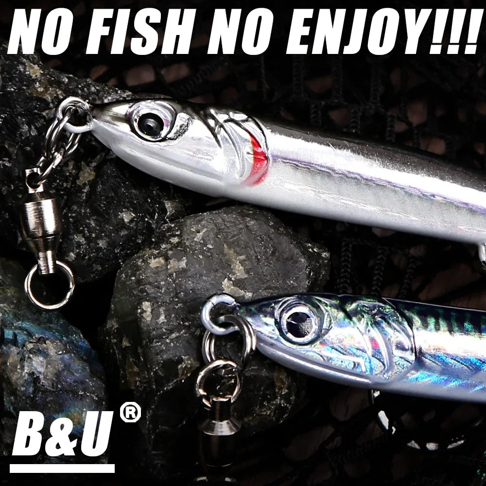 B&U S-Shaped Metal Jig Spoon – Saltwater Shore Casting Lure Metal Jig Lure P3