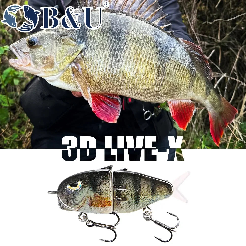 B&U 55mm Slow Sinking Jerkbait – Pike Bass Trout Swimbait Jerkbait Fishing Lure P3