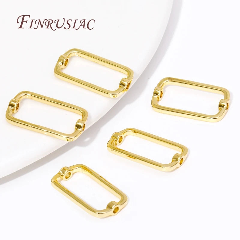 18K Gold Plated Oval Spacer Beads – DIY Jewelry Making Supplies Jewelry Spacer Beads P3