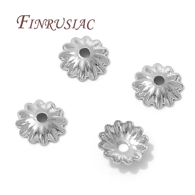 18K Gold Plated Flower Bead Caps 5.7mm – 50/100 Pcs DIY Jewelry Jewelry Bead Caps P3