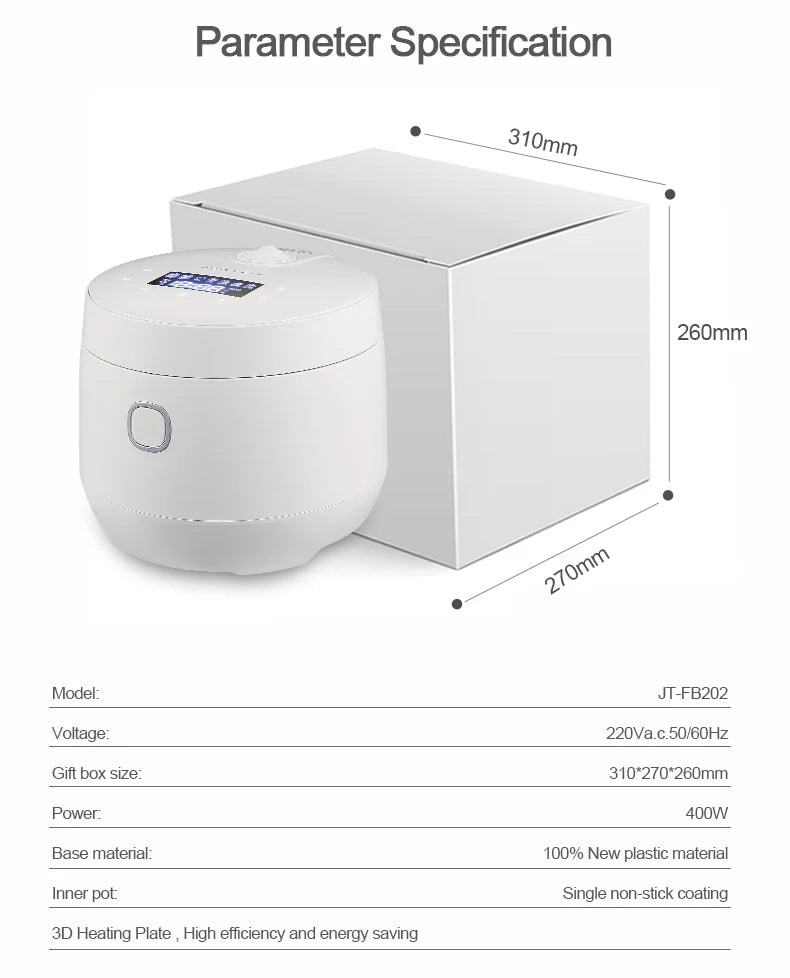 DUTRIEUX 2L Low Starch Rice Cooker | LCD Touch Multifunction Electric Rice Cooker P3