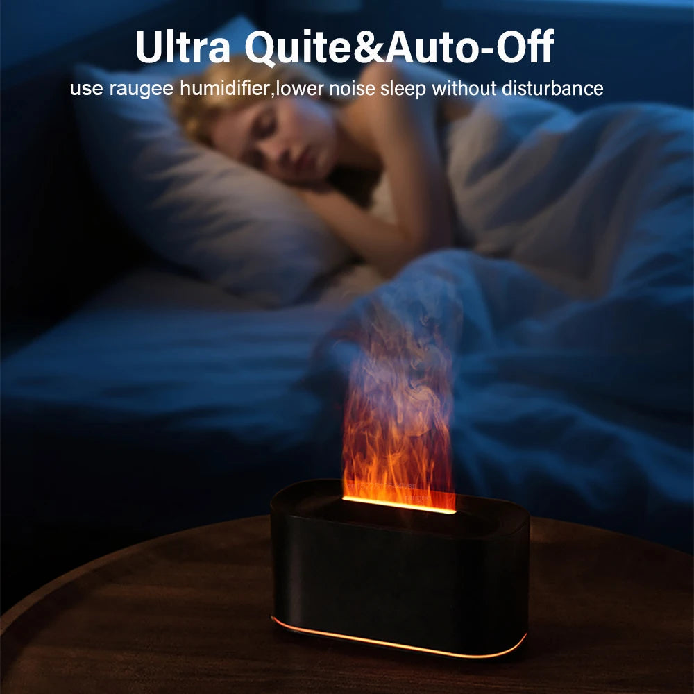 Raugee Flame Aroma Diffuser – USB Mini Humidifier Night Light Aroma Diffuser Humidifier P3