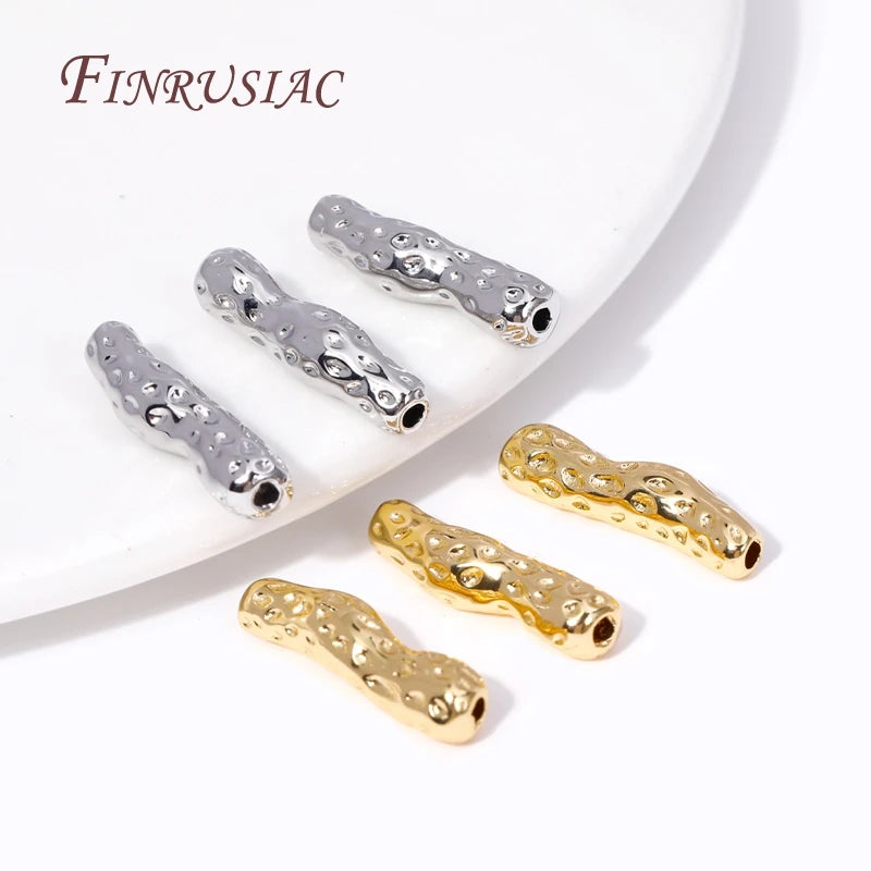 18K Gold Plated Brass Hollow Tube Spacer Beads | DIY Jewelry Jewelry Spacer Beads P3