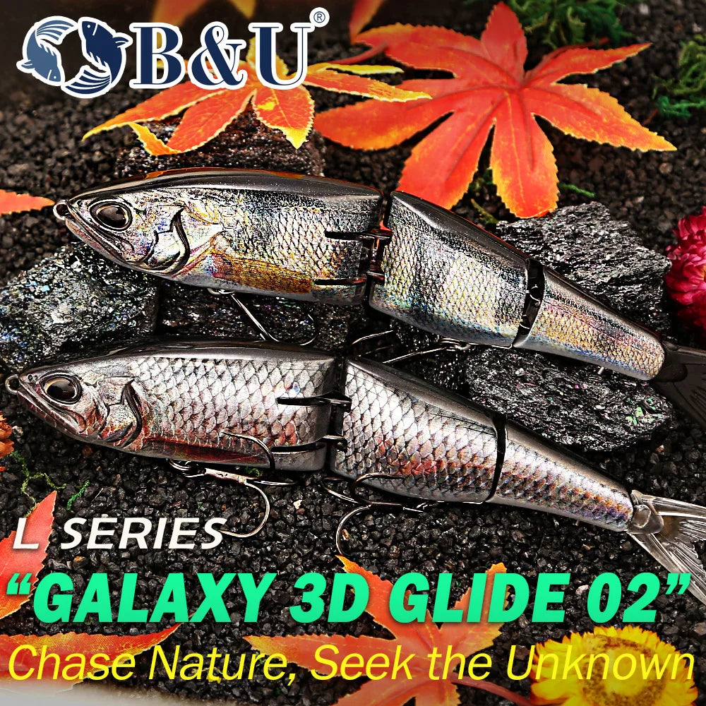 B&U 190mm Multi-Joint Glide Swimbait | Musky Pike Sinking Bait Glide Swimbait Lure P3