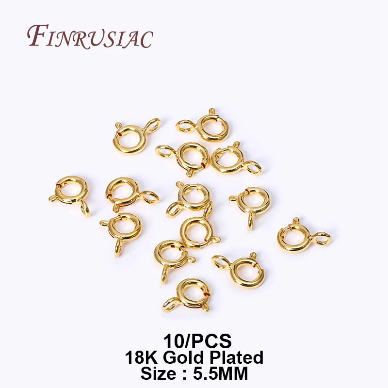 14K/18K Gold Plated Crimp Beads & Clasp Connectors | DIY Jewelry Jewelry Findings P3 18K Real Gold Plated