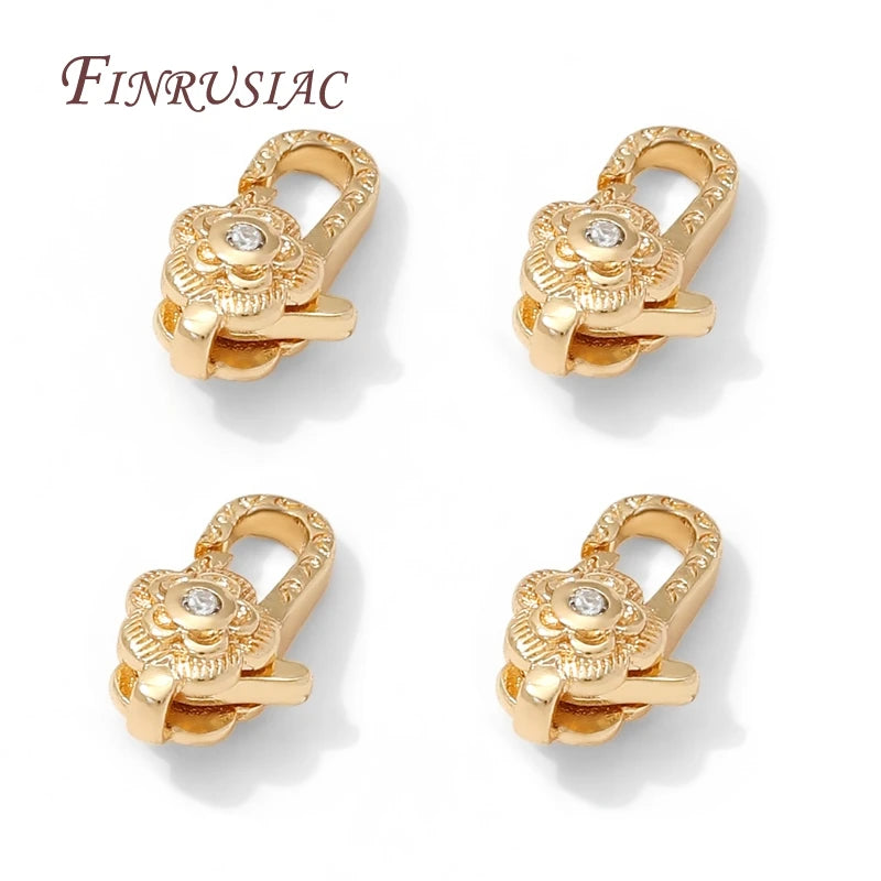 14K Gold Plated Flower Lobster Clasps – DIY Jewelry Findings Jewelry Clasp Findings P3