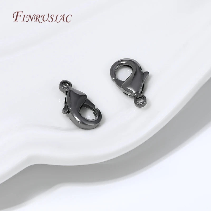 Black Gun Plated Brass Lobster Claw Clasp – DIY Jewelry Findings Jewelry Clasp Finding P3