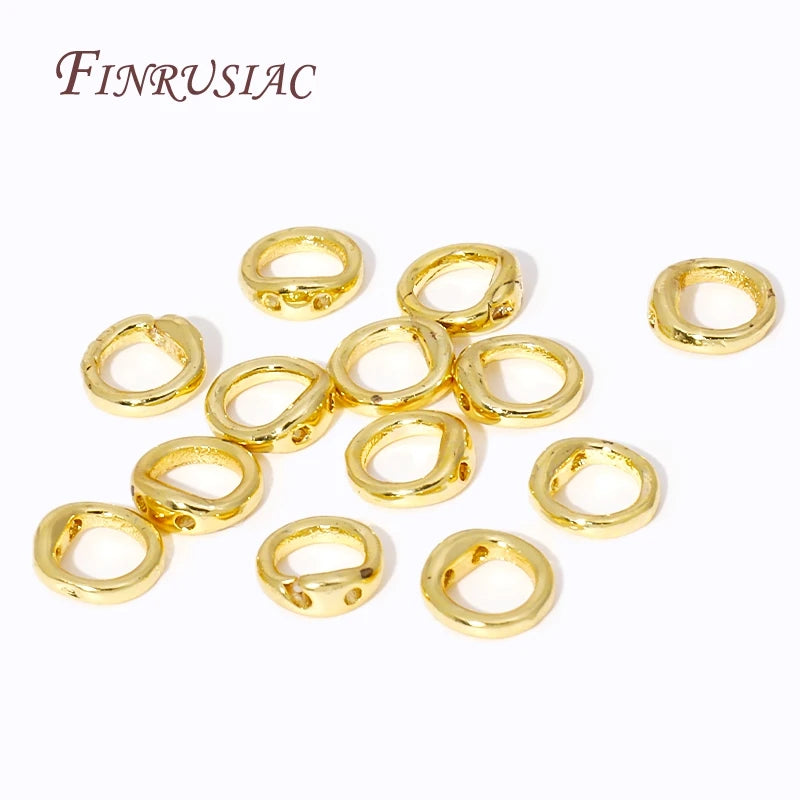 18K Gold Plated End Beads & Connecting Rings – DIY Jewelry Jewelry Findings P3