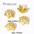 18K Gold Plated Flower Bead Caps – DIY Jewelry Spacer Findings Jewelry Bead Caps P3 18K Real Gold Plated 4 pieces