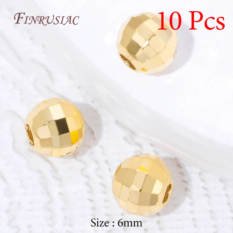 18K Gold Plated Spacer Beads – Brass DIY Jewelry Findings Jewelry Spacer Beads P3 Gold Plated-10pcs
