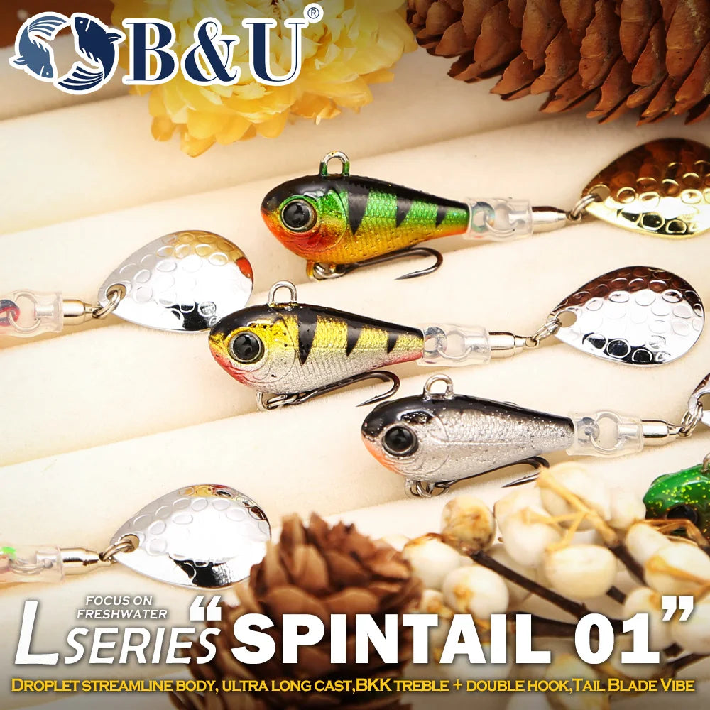 B&U Tail Spinner Fishing Lure – Metal Spoon Blade 6/10/14g Tail Spinner Lure P3