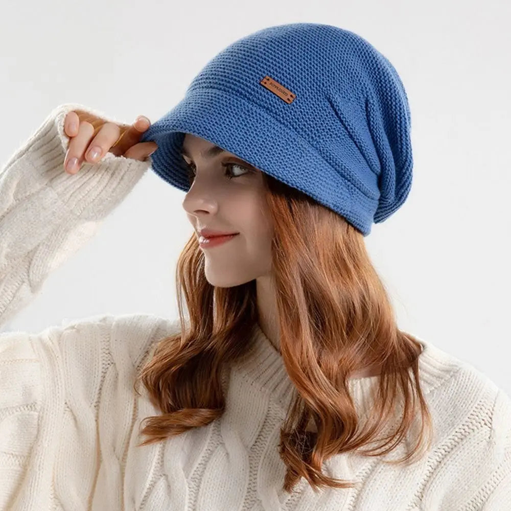 Fleece-Lined Knit Beanie – Unisex Winter Hat, Ear Protection Knit Beanie Hat P3