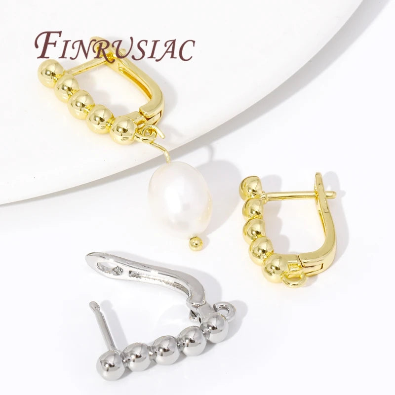 18K Gold Plated Brass Earring Hooks Findings – DIY Jewelry Earring Hook Findings P3