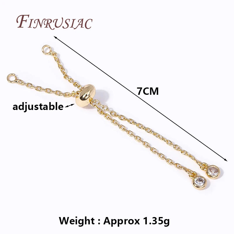14K Gold Plated Adjustable Extender Chain – Necklace & Bracelet Jewelry Extender Chain P3 14K Real gold plated 6 Pieces