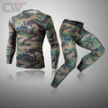 Men's 3-Piece Thermal Compression Suit | Rash Guard Set Compression Sport Set P3 2-piece set 3XL