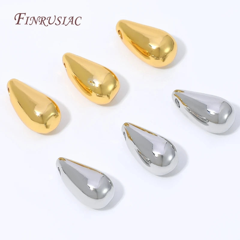 18K Gold Plated Teardrop Pendant Charm | DIY Jewelry Making Pendant Charm P3