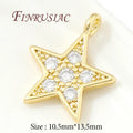 18K Gold Plated Sun & Star Charms | DIY Jewelry Pendants Jewelry Pendant Charms P3 18K Real Gold Plated 1 piece