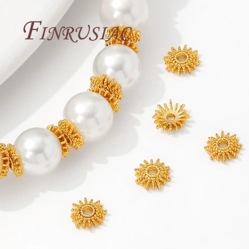 18K Gold Plated Bead Caps 6mm | DIY Jewelry Making Spacers Jewelry Making Findings P3