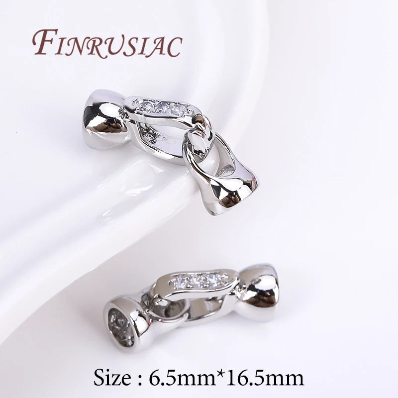 18K Gold Plated Brass Zircon Connectors | DIY Jewelry Clasps