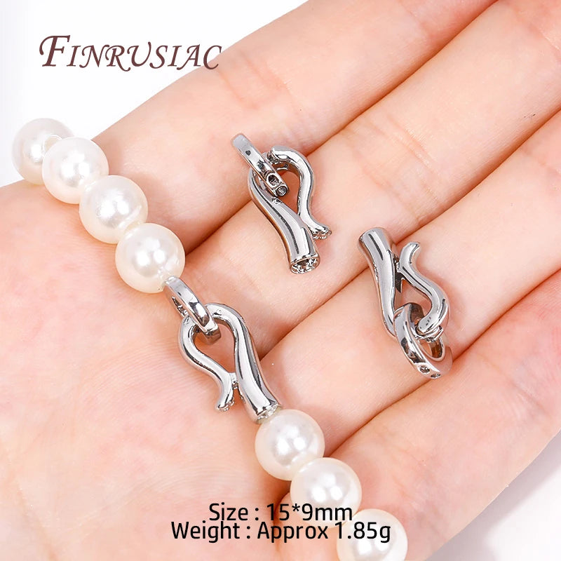 18K Gold Plated Bead End Cap Clasp – DIY Jewelry Findings Jewelry Findings Clasp P3 Rhodium Plated 2 Pieces