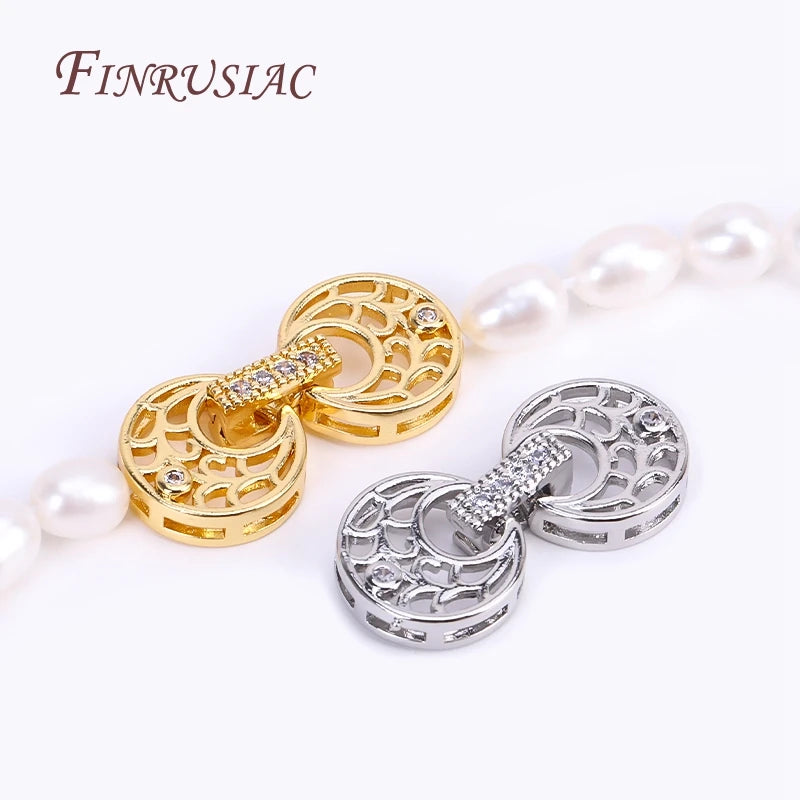 18K Gold Plated Zircon Clasp Connector Beads | DIY Jewelry Jewelry Clasp Findings P3
