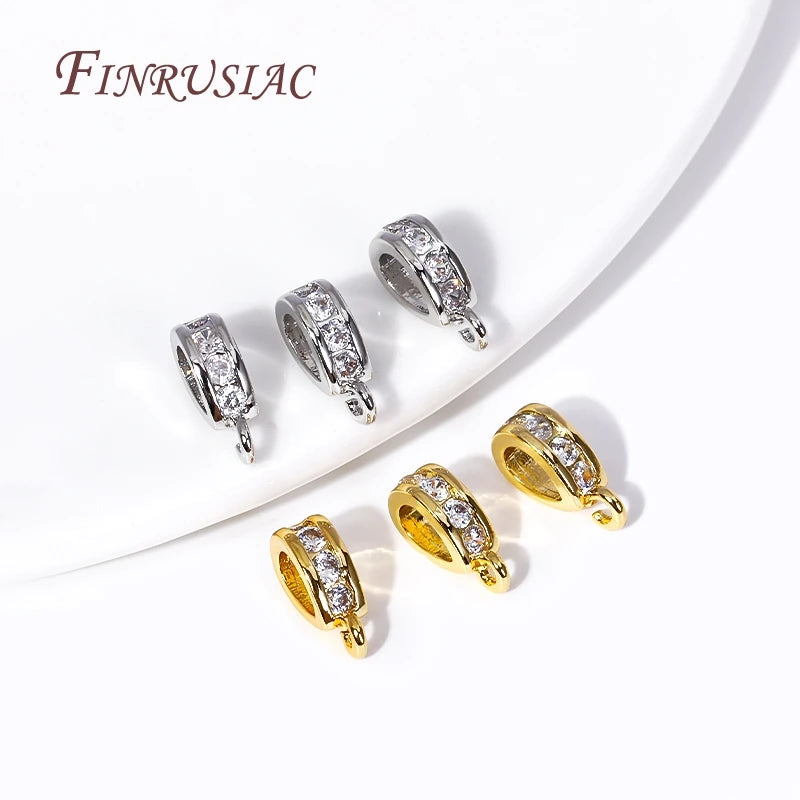 18K Gold Plated Zircon Pendant Bail – DIY Jewelry Findings Jewelry Finding Bail P3