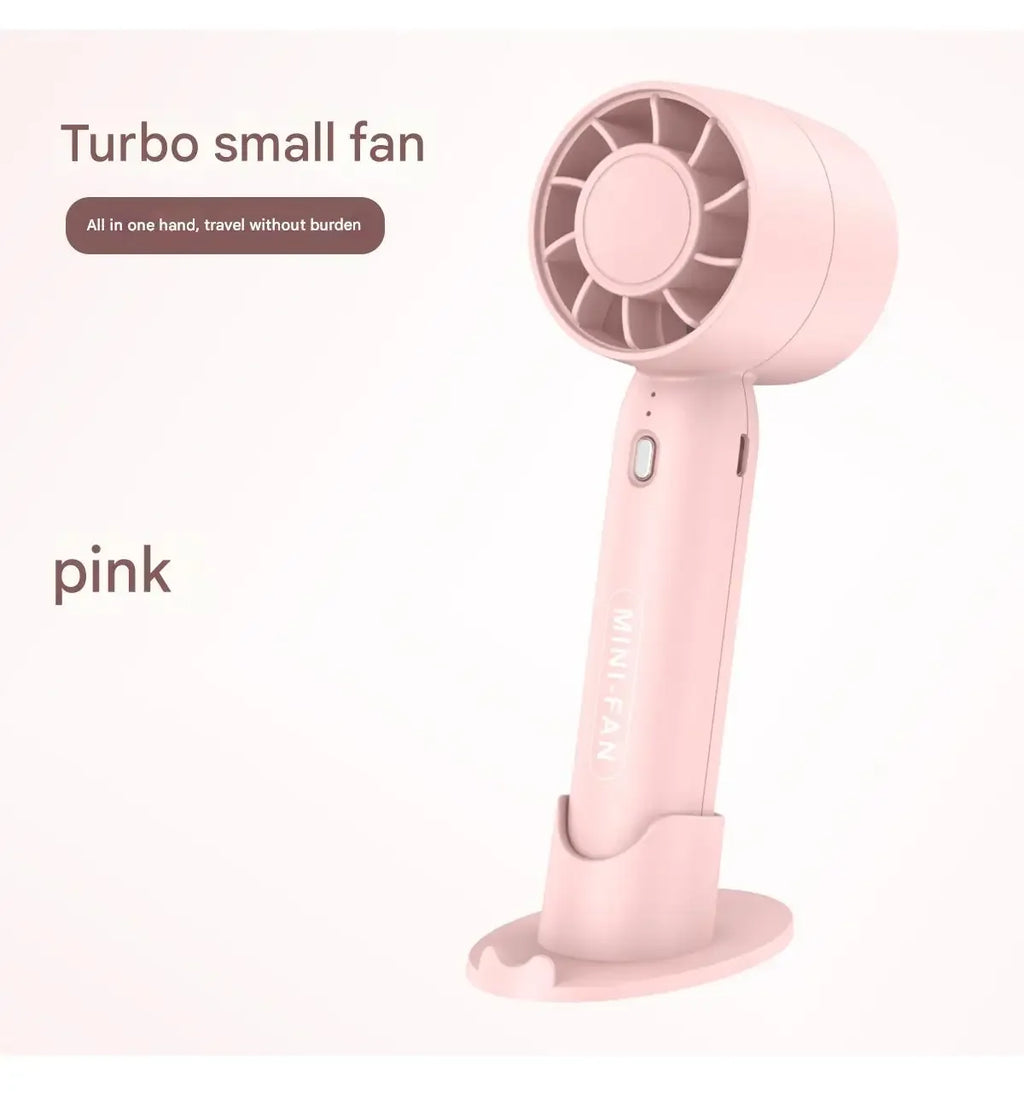 Mini 2-in-1 Handheld Desktop USB Rechargeable Portable Fan Portable Handheld Fan P3 Pink